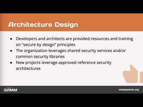 OWASP SAMM Architecture Design