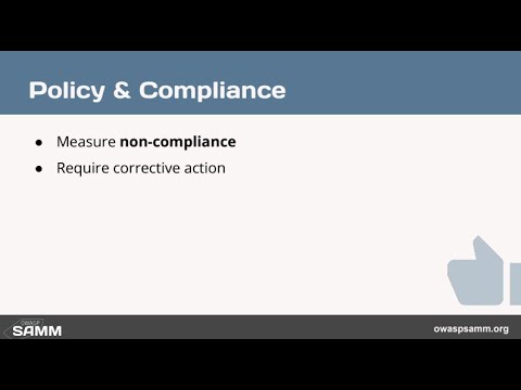 OWASP SAMM Compliance Management