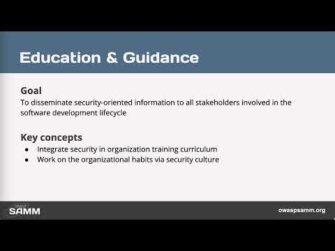 OWASP SAMM Education and Guidance