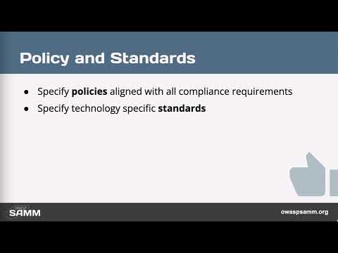 OWASP SAMM Policy and Standards