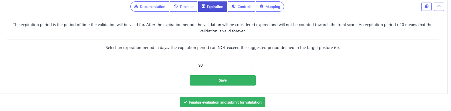 Image showing evaluation expiration feature of SAMMY