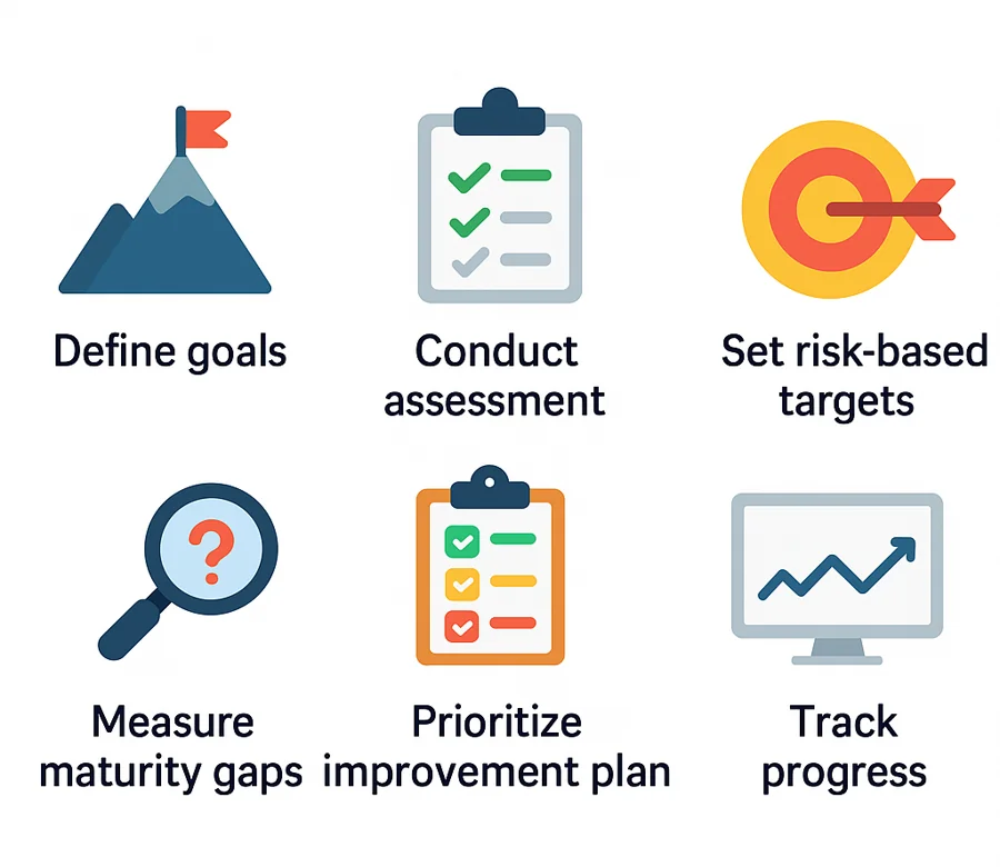 Steps to implement OWASP SAMM graphic