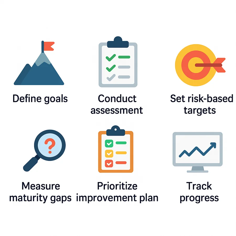 Steps to implement OWASP SAMM graphic