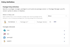An example of an ‘allow-list’ with SOOS