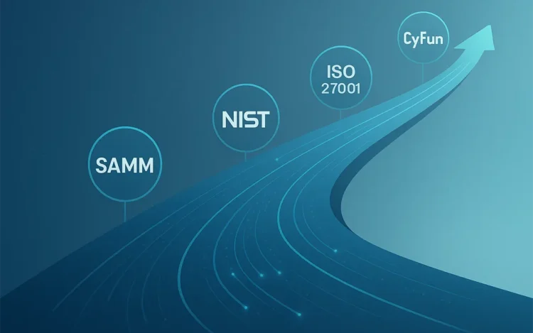 Road illustration of a cybersecurity gap analysis journey