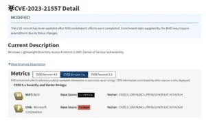 Example of a CVSS scoring disagreements between different CNAs