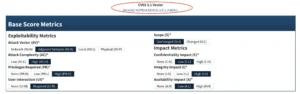 CVSS is essentially a vector of several metrics