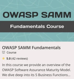 Free OWASP SAMM Fundamentals course